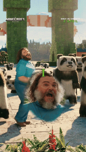 Minecraft Movie Poster With Jack Black GIF