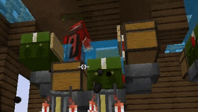 Minecraft Person Sitting On Wooden Table GIF
