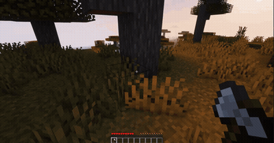 Minecraft Red Block In Forest GIF
