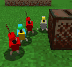 Minecraft Shaking Parrots