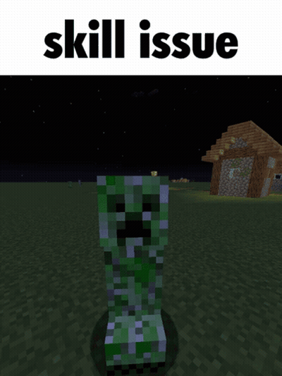 Minecraft Skill Issue Screenshot GIF