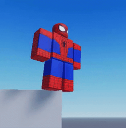 Minecraft Spooderman Fall GIF