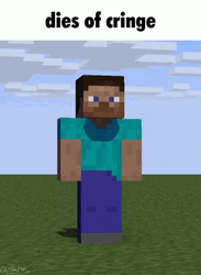 Minecraft Steve Cringe Death GIF GIFDB