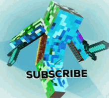 Minecraft Swordsman Fighter Subscribe Swaying GIF