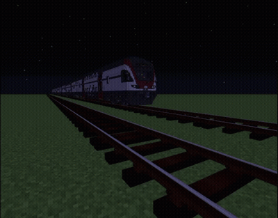 Minecraft Train With Canadian GIF