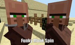 Minecraft Villager Funky Monk Spin GIF