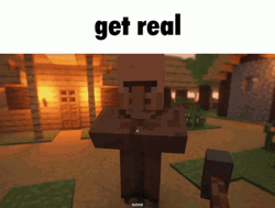 Minecraft Villager Gets Smashed GIF