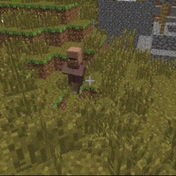 Minecraft Villager Grass Blocks GIF