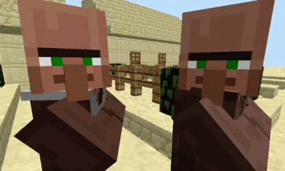 Minecraft Villager Two Guard GIF