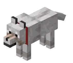 Minecraft Wolf With Blue Squares Sticker
