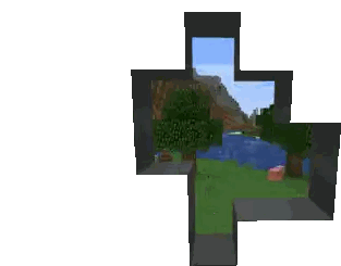 Minecraft World With Pig Sticker