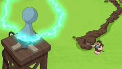 Miner Electrocuted By The Lightning Tower GIF