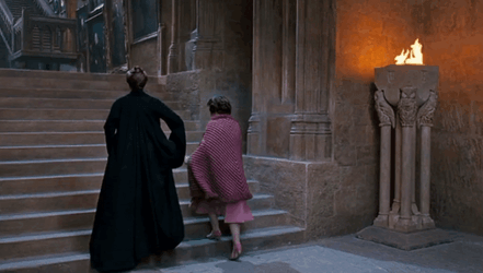 Minerva McGonagall Dolores Umbridge Climbing Stairs Loop GIF