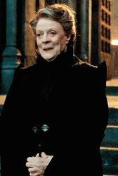 Minerva McGonagall Excited Reaction Harry Potter GIF
