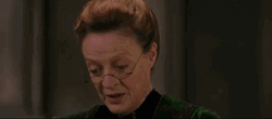 Minerva McGonagall Frantic Head Movement GIF