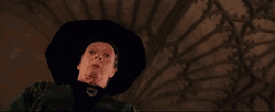 Minerva McGonagall Looking Down Nervously GIF