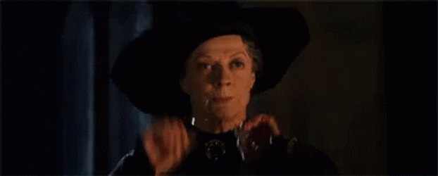 Minerva McGonagall Performing Hand Magic GIF