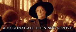 Minerva McGonagall Shaking Head Doesn't Approve GIF