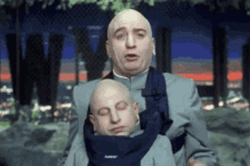 Mini Me And Dr Evil Air Quotes GIF
