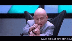 Mini Me Gnawing Cat Ears GIF
