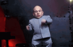 Mini Me Raising Hands GIF