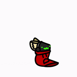 Mini Protogen In A Red Sock GIF