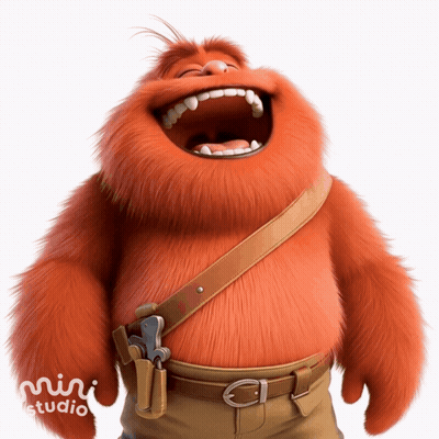 Mini Studio Cartoon Character Laughs GIF