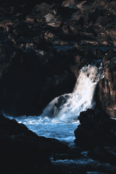 Mini Waterfalls Flowing River GIF