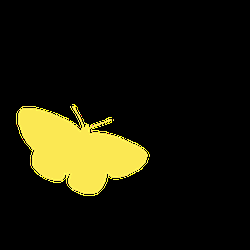 Minimal Yellow Butterfly Stickers