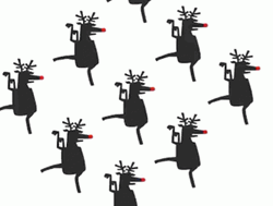 Minimalist Animation Dancing Reindeer GIF