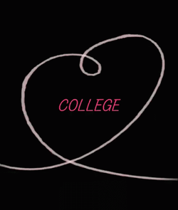 Minimalist Black College Heartstring GIF