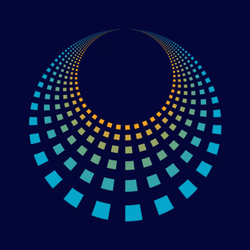 Minimalist Blue Orange Gradient Box GIF