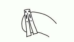 Minimalist Butterfly Knife Art GIF