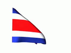 Minimalist Costa Rica Flag Waving