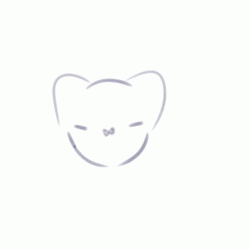 Minimalist Cute Cat Head Bounce