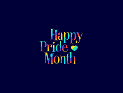 Minimalist Happy Pride Month Heart GIF