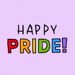 Minimalist Happy Pride Month Text GIF