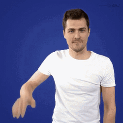 Minimalist Male Raising Hand GIF