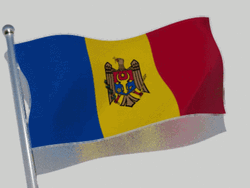 Minimalist Moldova National Flag  GIF