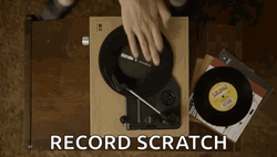 Minimalist Record Hand Scratch GIF