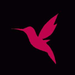 Minimalist Red Bird Flying GIF
