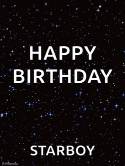 Minimalist Universe Star Wars Happy Birthday GIF