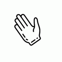 Minimalistic Waving Hand Gesture