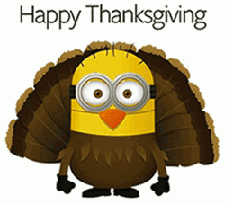 Minion As Turkey Animated Thanksgiving  GIF