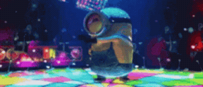 Minion Dancing On Disco Floor At Party GIF