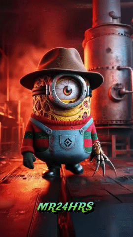 Minion Dressed As Freddy Krueger GIF