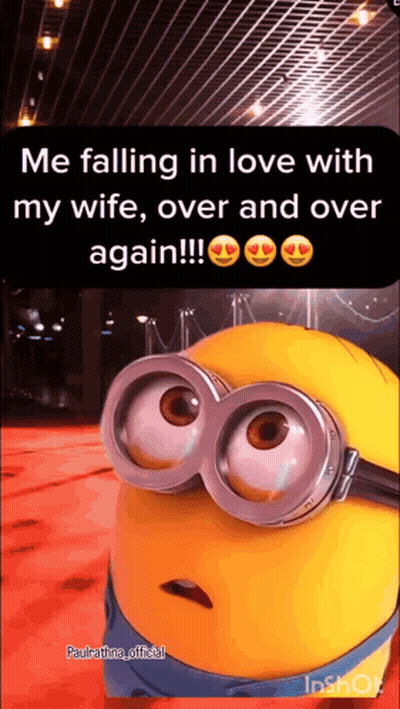 Minion Falling In Love With Wife Again GIF