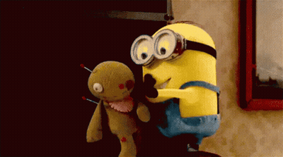Minion Holding Stuffed Animal GIF