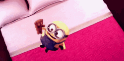 Minion Jumping In Bed GIF