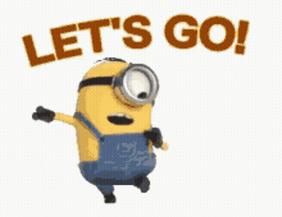Minion Kicking Soccer Ball Saying Let's Go GIF